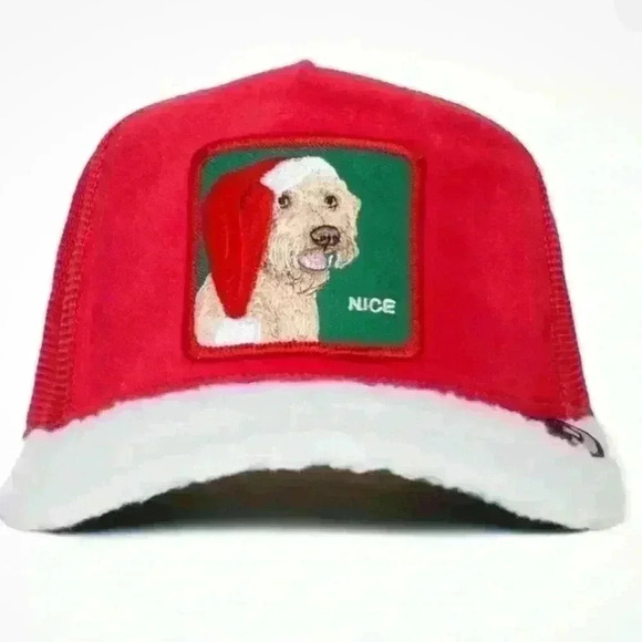 🚨 RARE GOORIN The Farm NICE Santa Christmas limited editionDog Trucker SnapBack - Picture 1 of 6